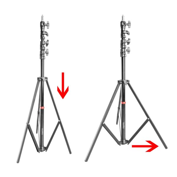 PiXAPRO 240cm Studio Retractable Light Stand Adjustable 4 Tier Extension